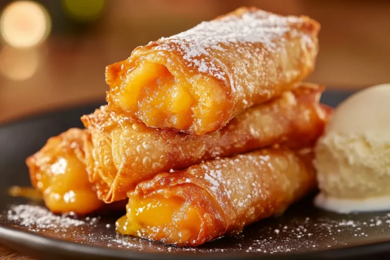 peach cobbler egg rolls